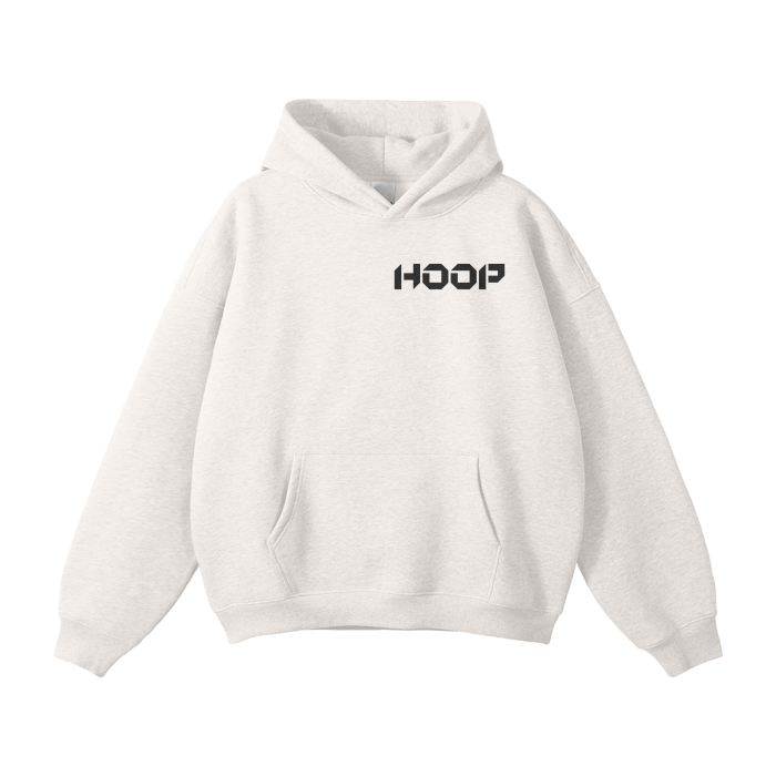 White Oversized Hoop Hoodie