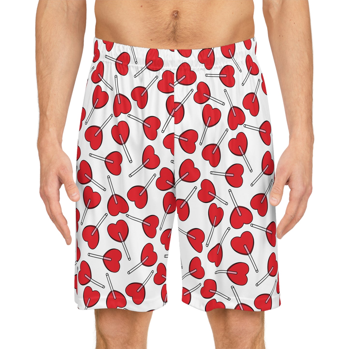 Red Heart Basketball Shorts