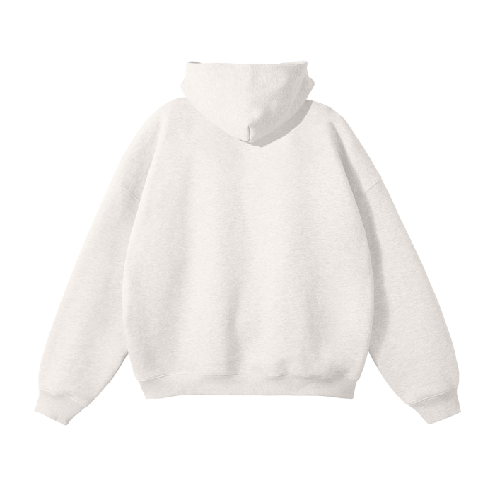 White Oversized Hoop Hoodie