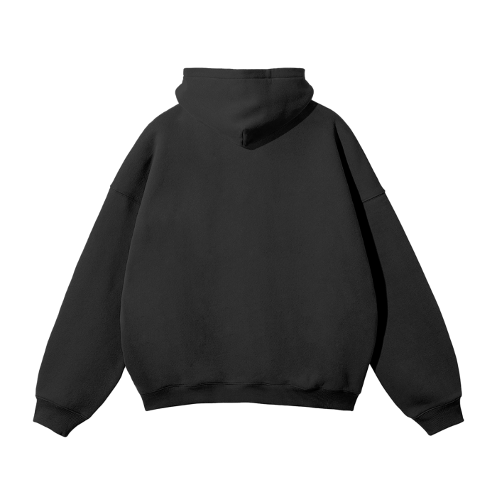 Black Blank Hoop Hoodie.