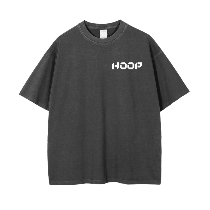 Vintage Black Blank Hoop T-Shirt